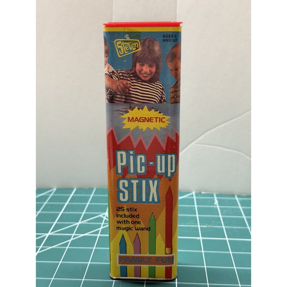 1990‎ vintage magnetic pic-up stix with can has 24 sticks And The Magnet Stick